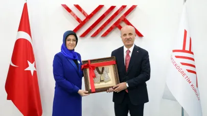 MCBÜ Rektörü Kibar’dan YÖK Başkanı Özvar’a Hayırlı Olsun Ziyareti