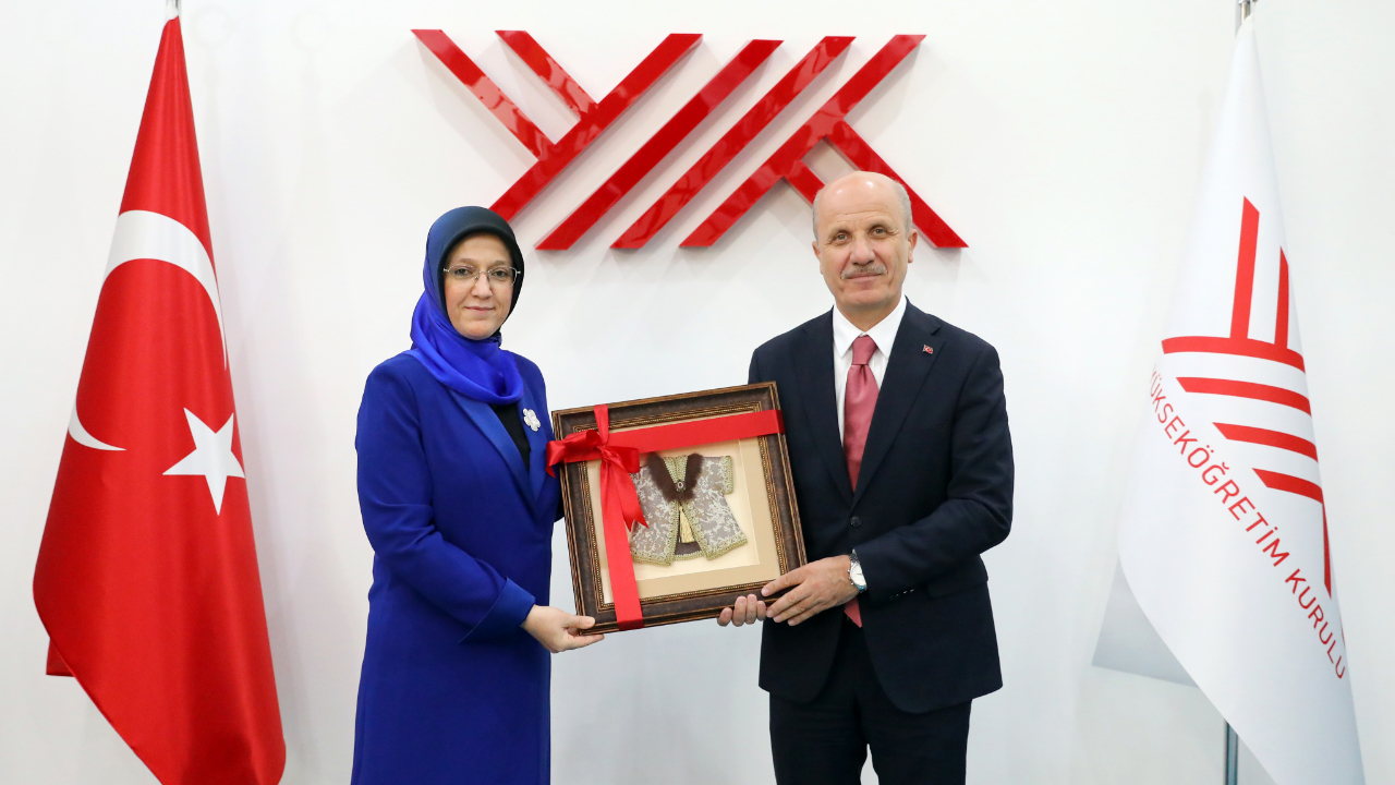 MCBÜ Rektörü Kibar’dan YÖK Başkanı Özvar’a Hayırlı Olsun Ziyareti