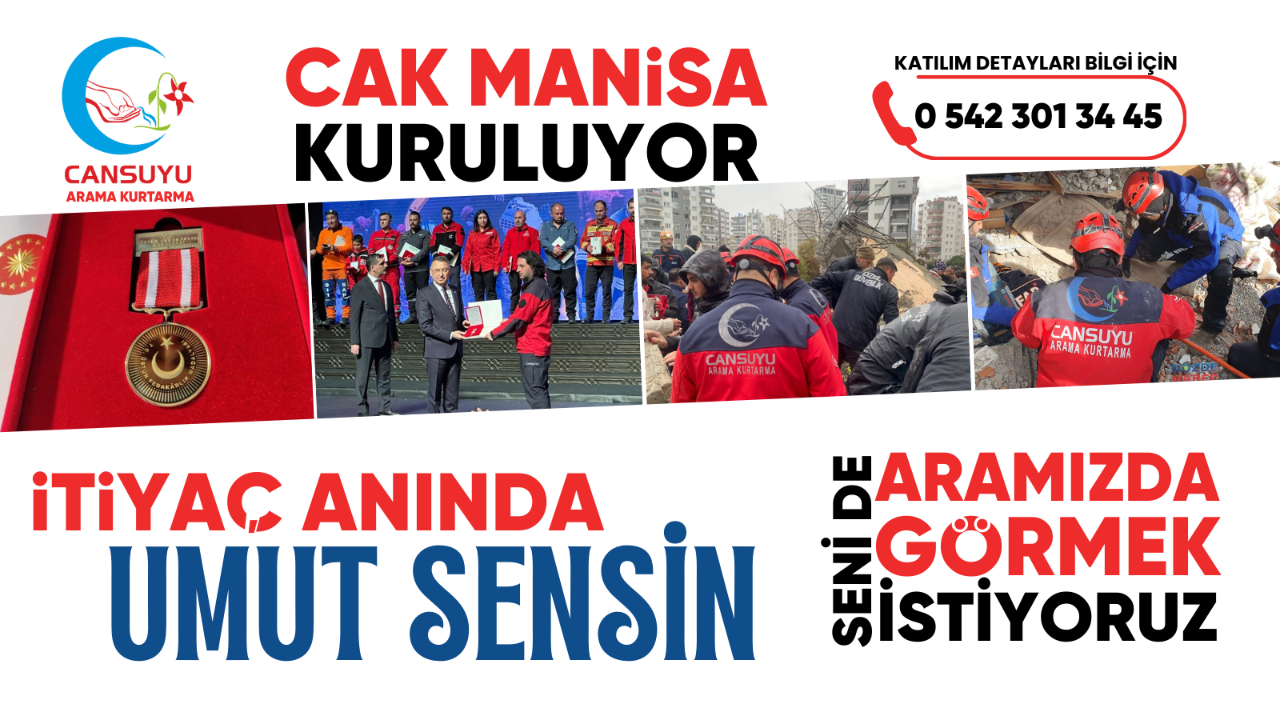 Cansuyu, Manisa’da Arama Kurtarma Ekibi Kuruyor