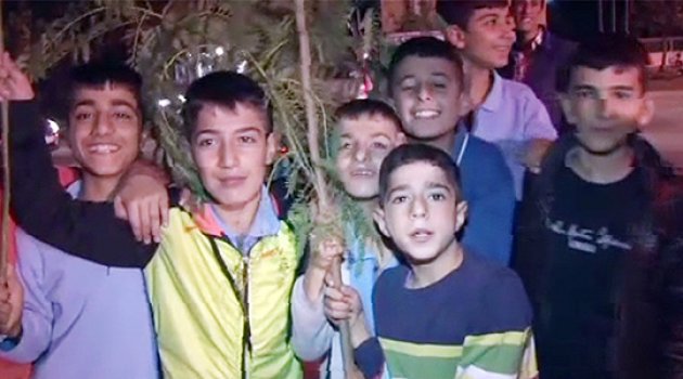 Çiçek alamadı ağaç dalı getirdi! | VİDEO