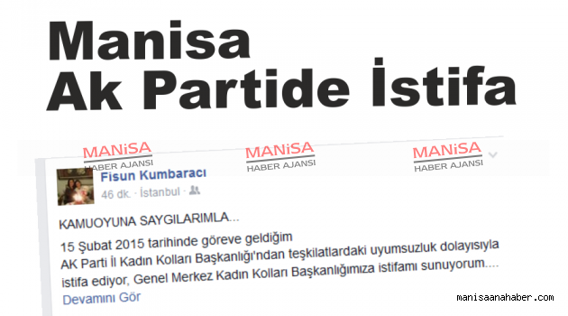 Manisa Ak parti de İstifa Şoku