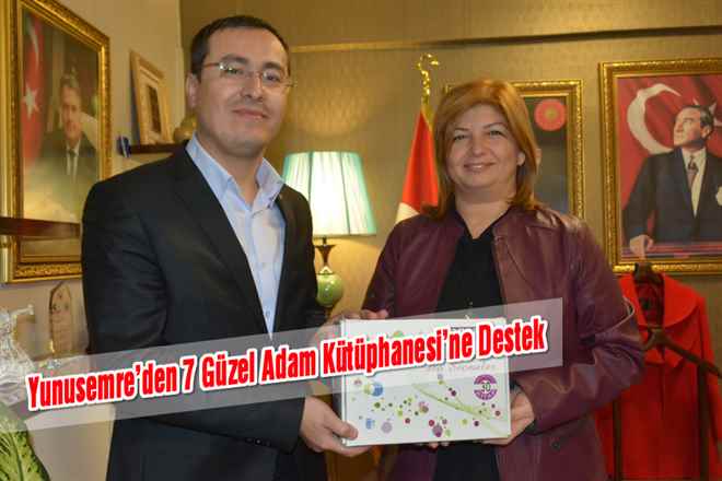 Yunusemre´den 7 Güzel Adam Kütüphanesi´ne Destek