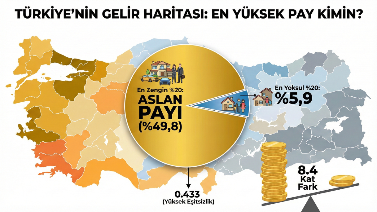Türkiye'nin Gelir Haritası Belli Oldu: En Yüksek Pay Kimin?