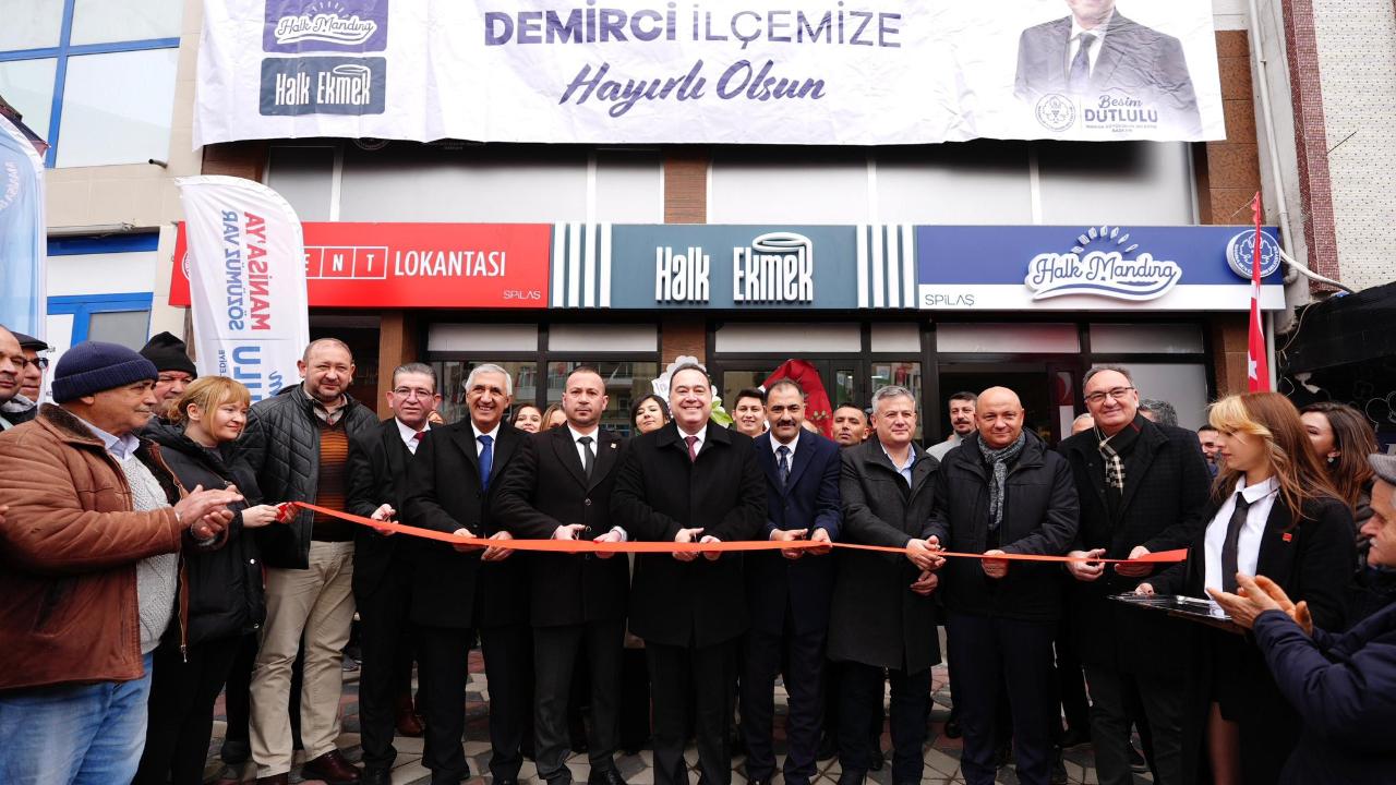 Demirci’de Kent Lokantası, Halk Mandıra ve Halk Ekmek Açıldı