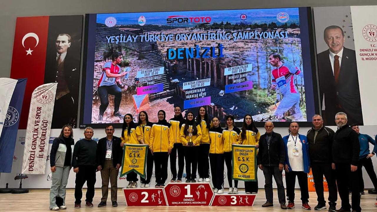 Akhisarlı Oryantiringciler Türkiye Şampiyonası’nda Kürsüde