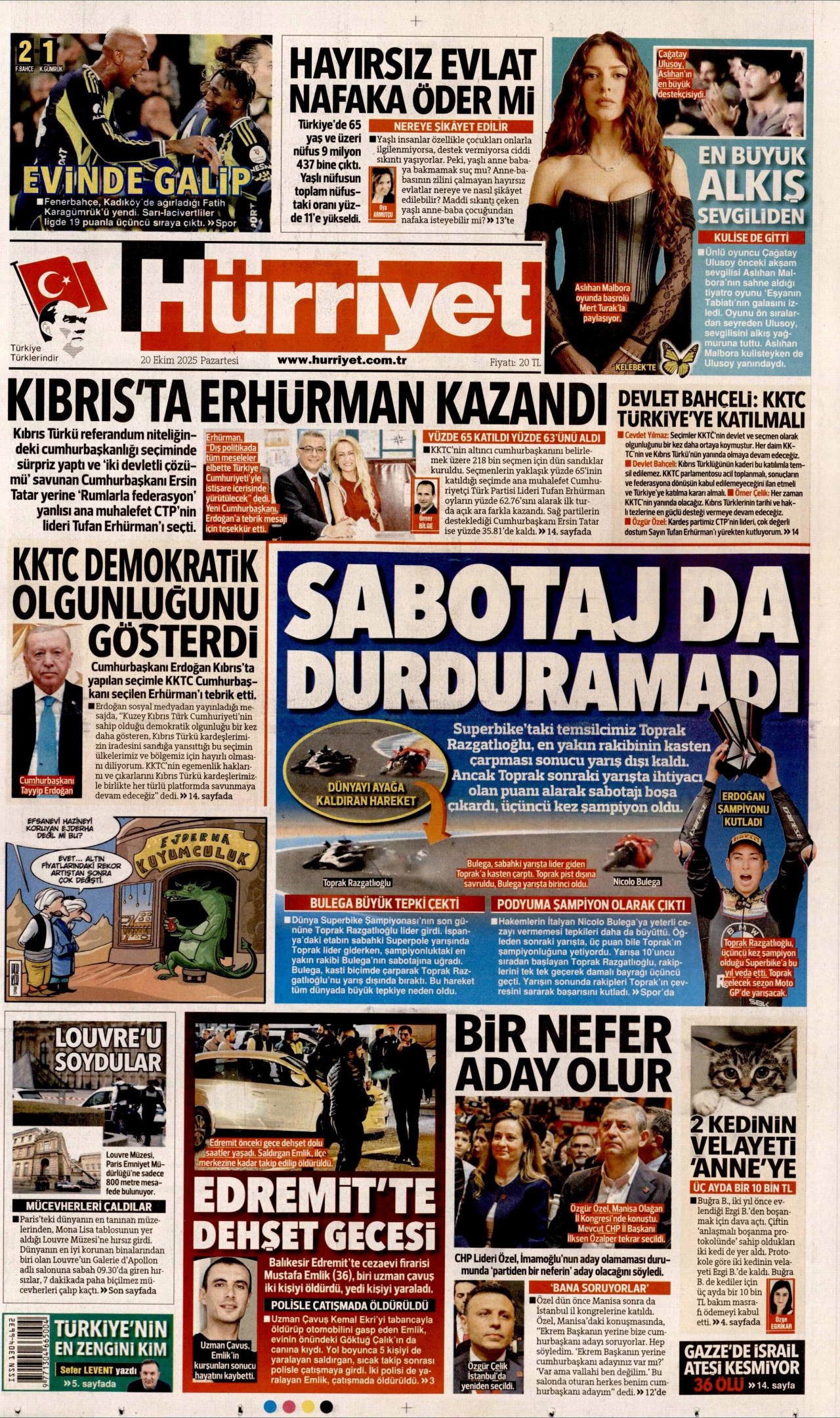 HÜRRİYET Gazete Manşeti