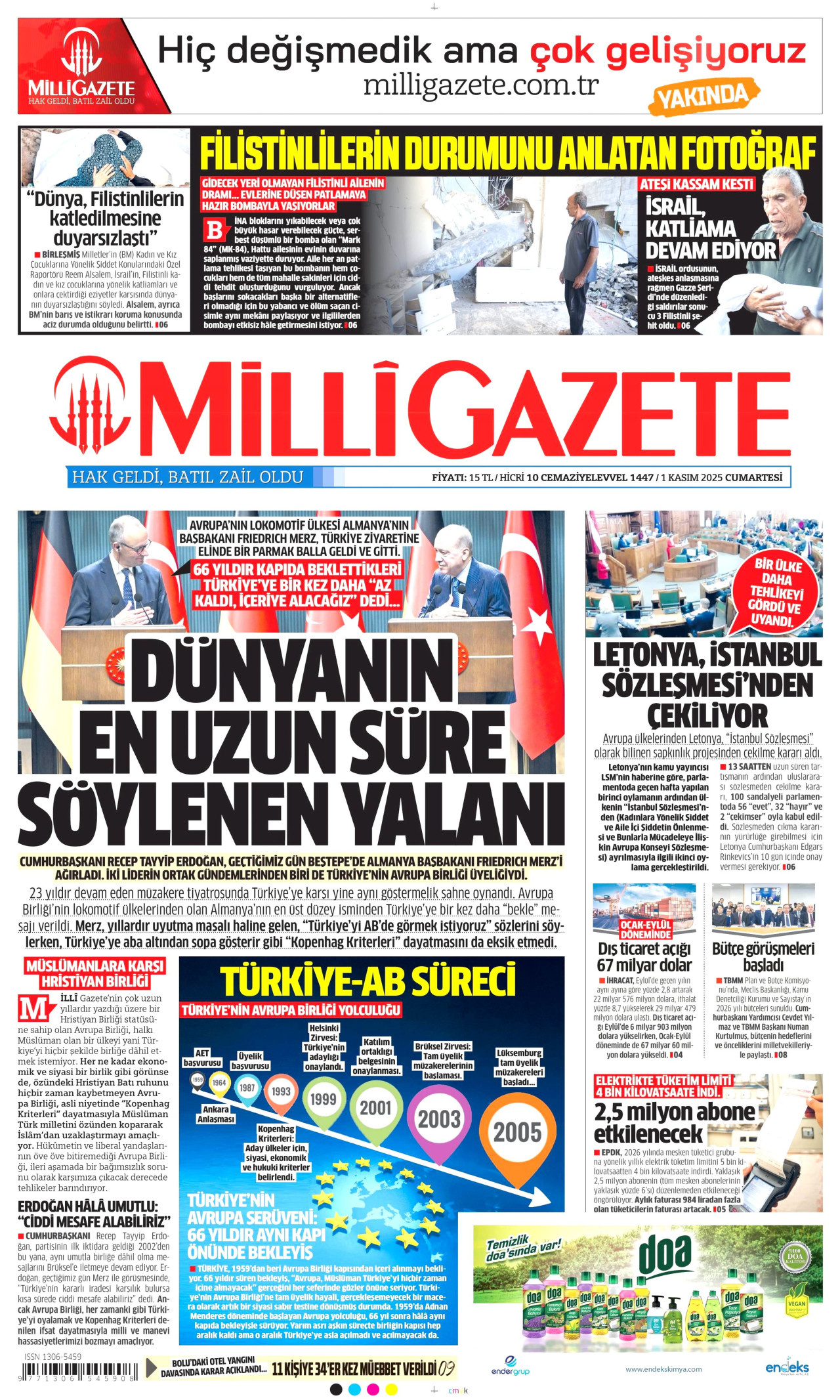 MİLLİ GAZETE Gazete Manşeti