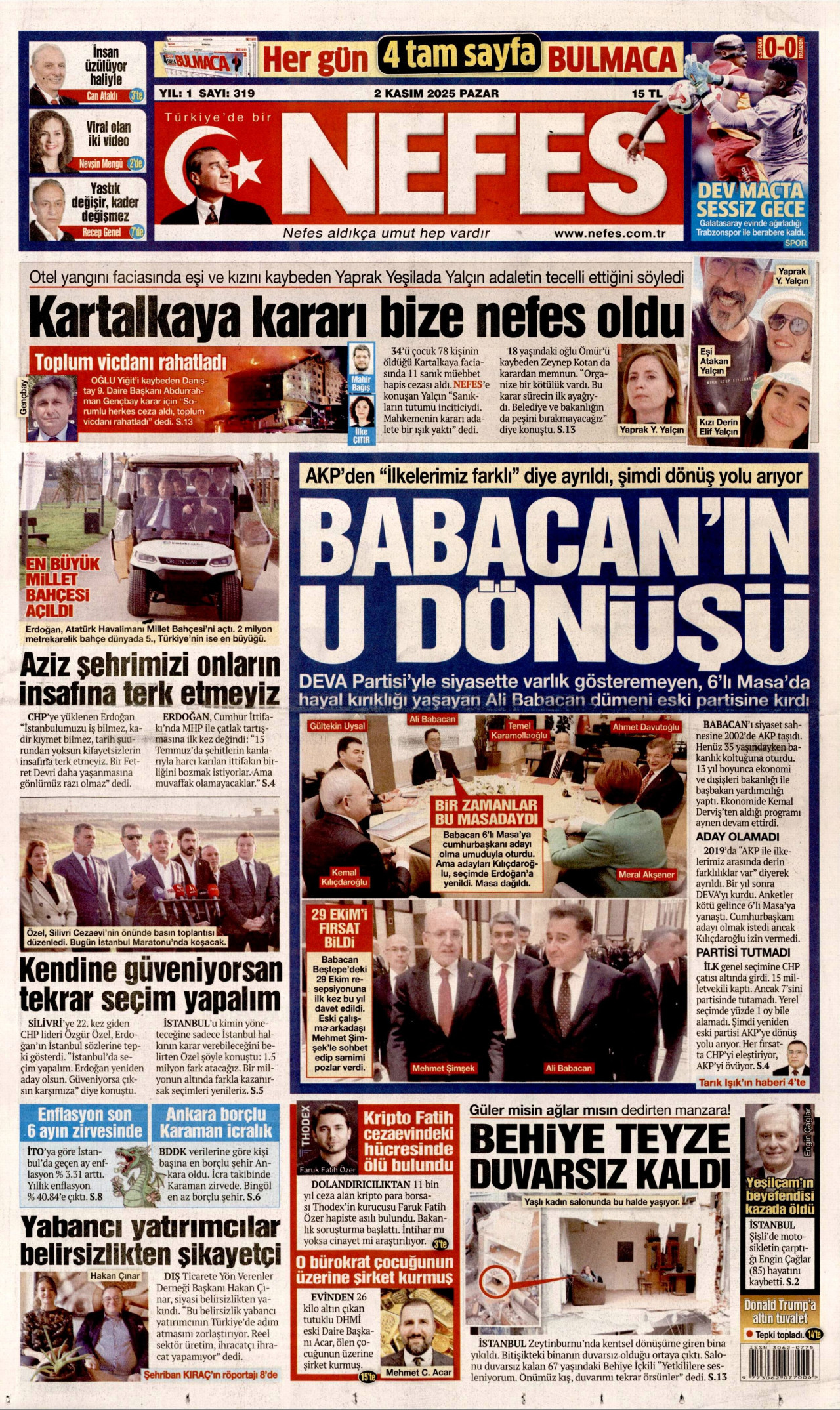 NEFES Gazete Manşeti