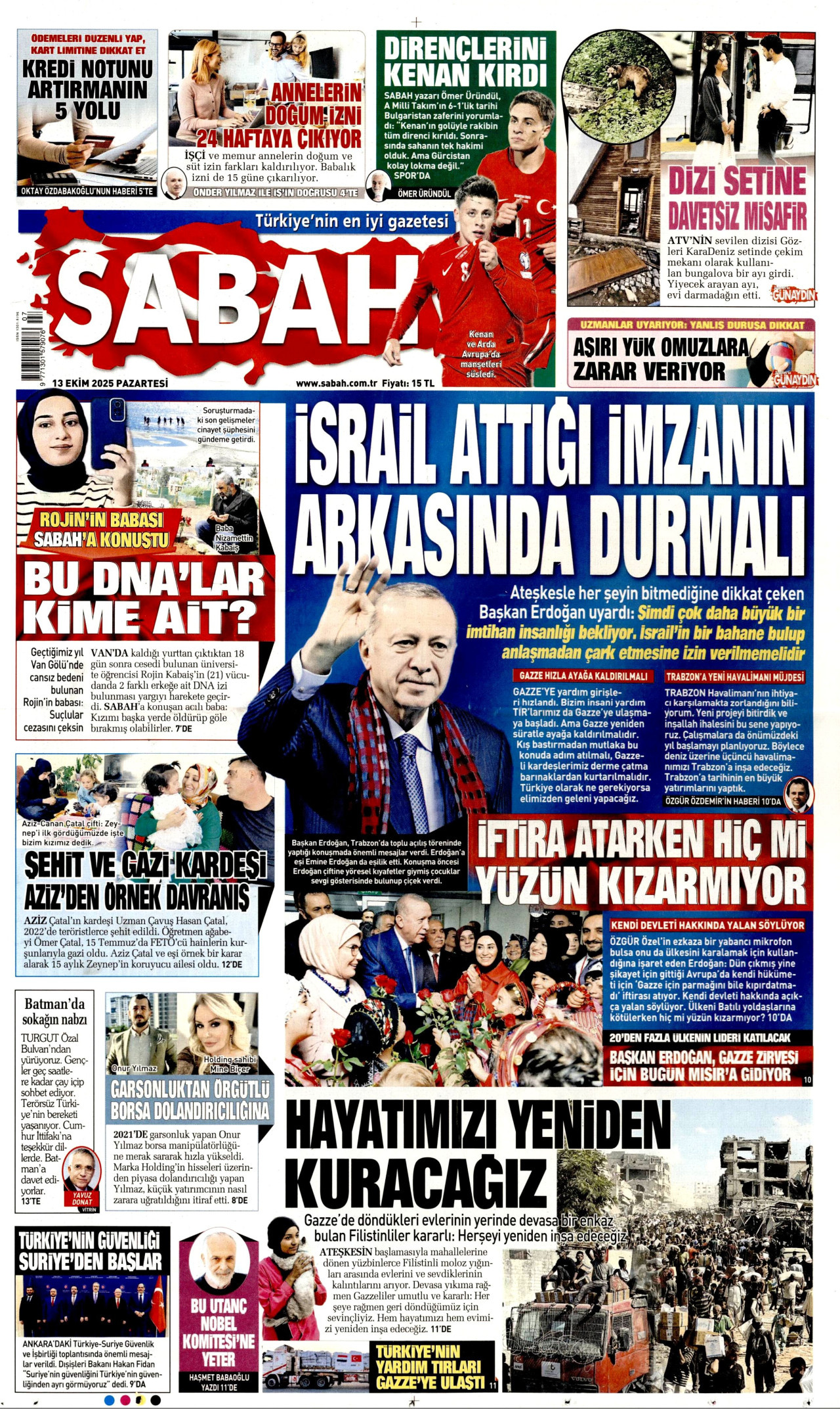 SABAH Gazete Manşeti