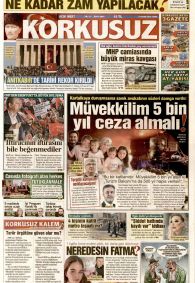 KORKUSUZ Gazete Manşeti
