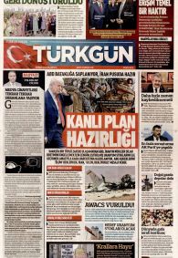 Türkgün Gazetesi Gazete Manşeti