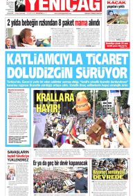 Yeniçağ Gazetesi Gazete Manşeti