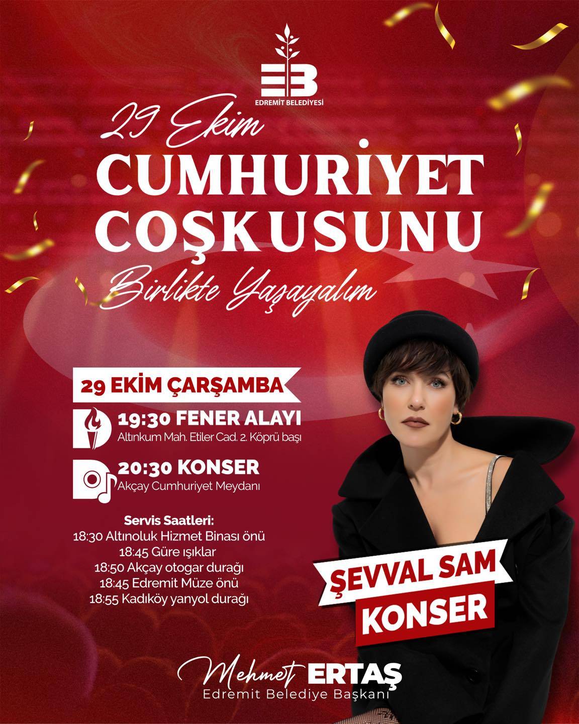 Edremit’te 102. Yıl Cumhuriyet Coşkusu