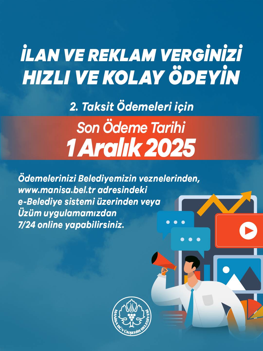 İlan ve Reklam Vergisi 2. Taksit Ödemelerinde Son Gün 1 Aralık