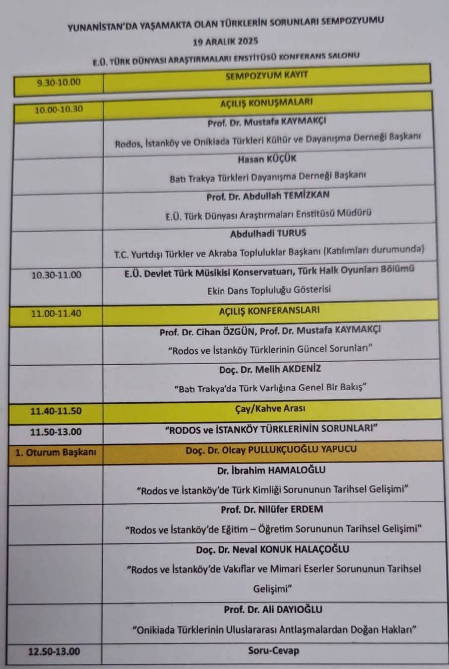 Yunanistan’daki Türklerin Sorunları İzmir’de Masaya Yatırılacak