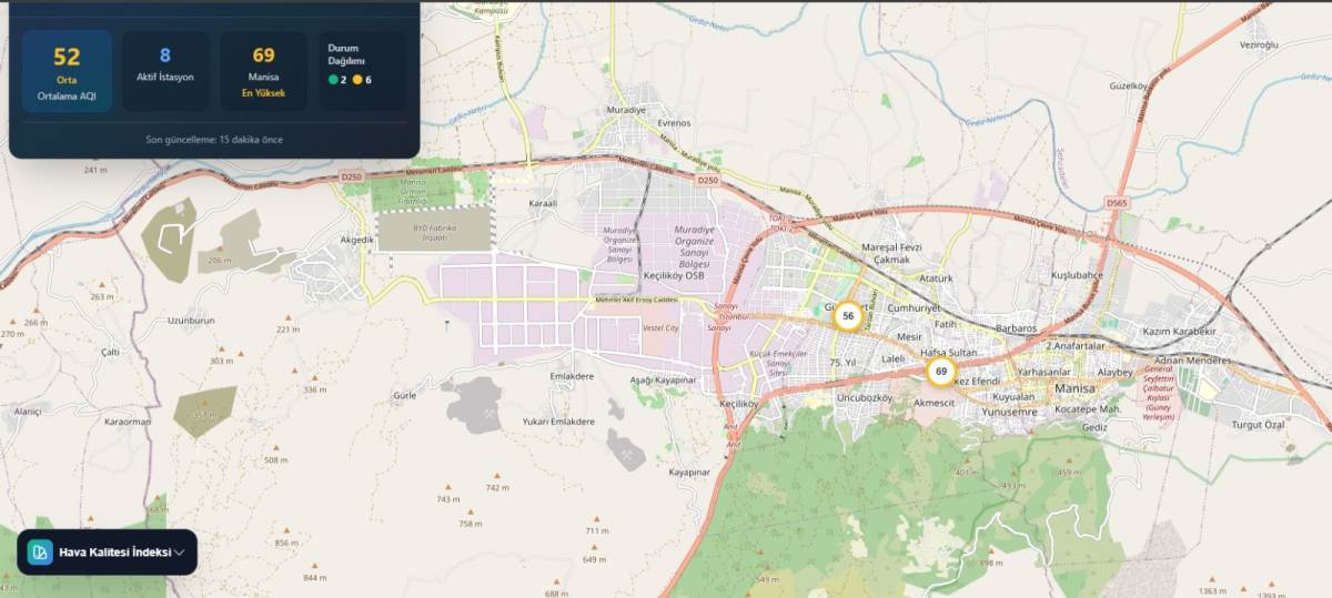 Manisa’da online hava takip sistemi devrede