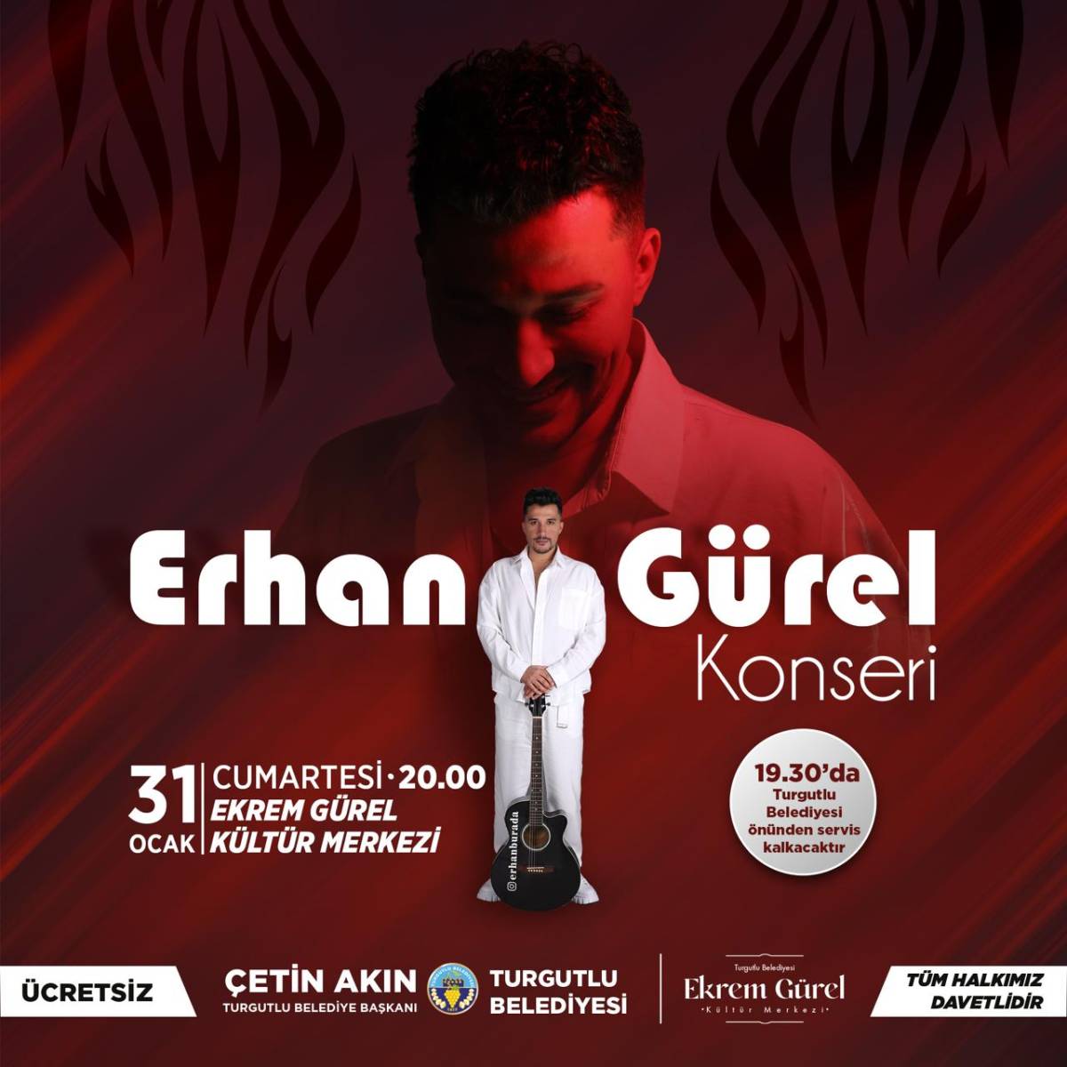 Erhan Güler Ekrem Gürel Kültür Merkezi’nde sahnede