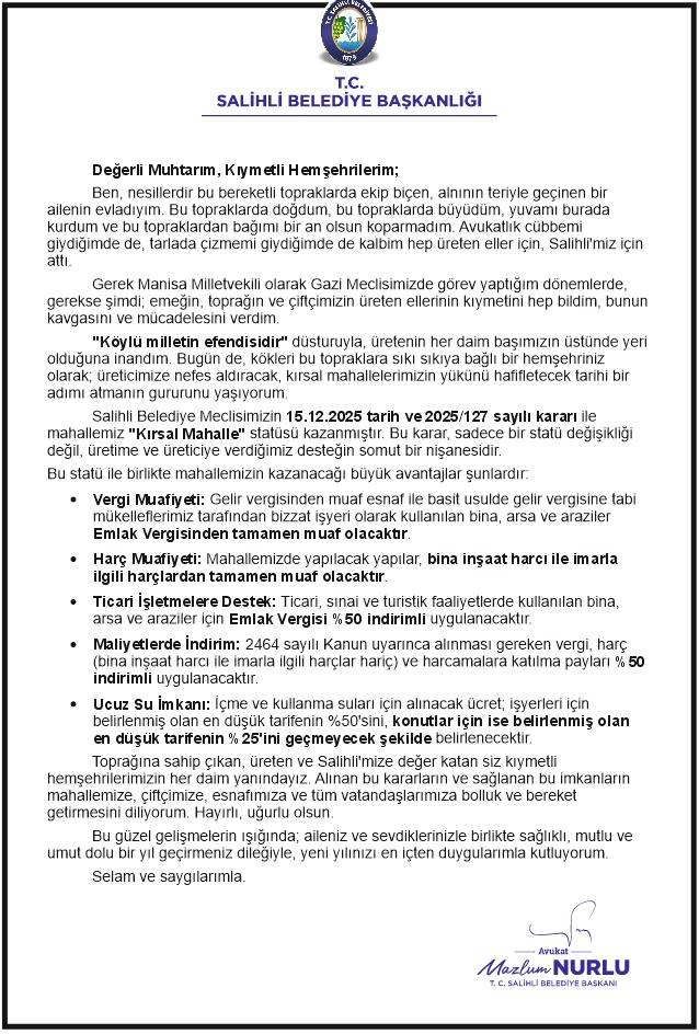 Salihli’de Tarihi Karar: Vergiler Sıfırlandı, Su Ucuzladı