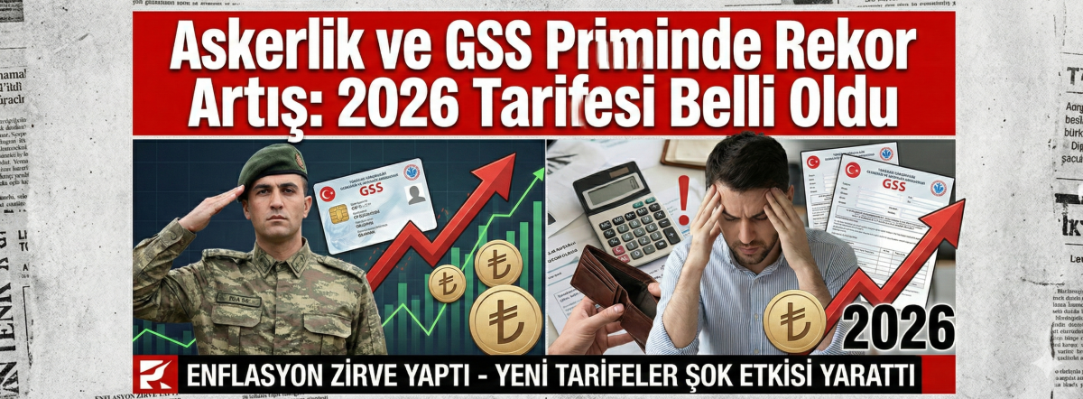 Askerlik ve GSS Priminde Rekor Artış: 2026 Tarifesi Belli Oldu
