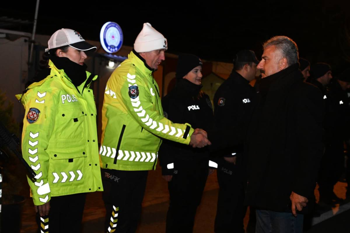 Emniyet Müdürü Aktaş Yeni Yılda Personelini Yalnız Bırakmadı