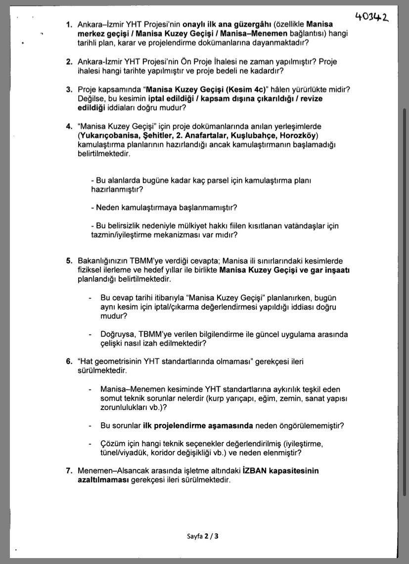 Özdağ’dan Hızlı Tren Tepkisi: “Yanıt Yok”