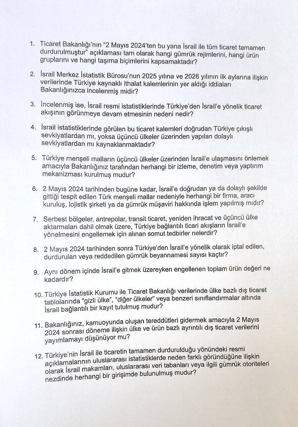 Özdağ’dan İsrail ticareti sorusu