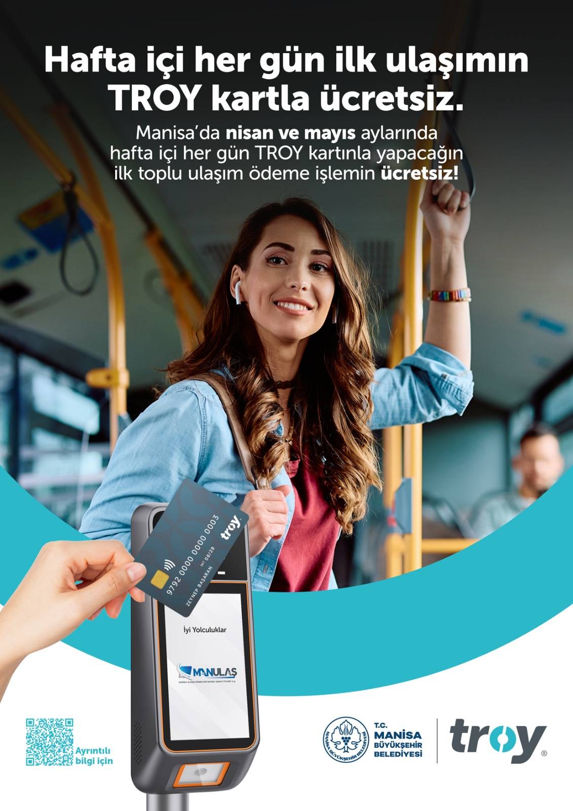 Manisa’da TROY kartla ilk biniş ücretsiz