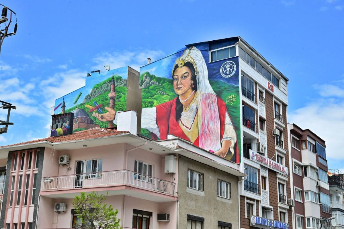 Manisa sokakları mural sanatla yenileniyor